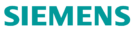 Grüner Schriftzug „SIEMENS“ auf transparentem Hintergrund.