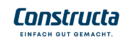 Blauer Schriftzug Constructa mit Slogan Einfach gut gemacht. darunter.